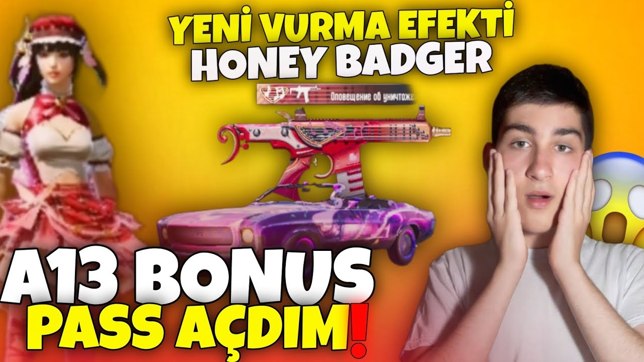 A13 Bonus Pass’ı AÇDIM! 😱 Yeni Honey Badger Vurma Effekti İNANILMAZ! 🔥