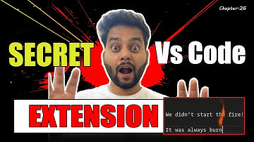 🚀 VS Code Secret Fire Extension🔥 Fire Effect on typing in Hindi 2024🧑‍💻