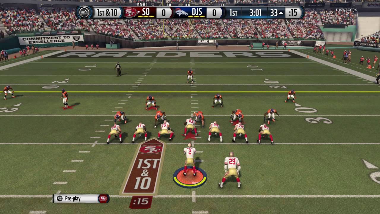 Invisible player glitch in Madden 16.