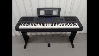 Yamaha Dgx-660 Black Portable Grand Piano Keyboard And Stand Stock
