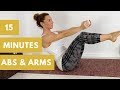 15 minute home abs  upper body workout routine  how to get a six pack