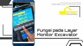 nama dan fungsi Layar monitor excavator