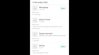 Mi launcher , message app, Xiaomi cloud,mi pay app update for resmi note8 pro users screenshot 1