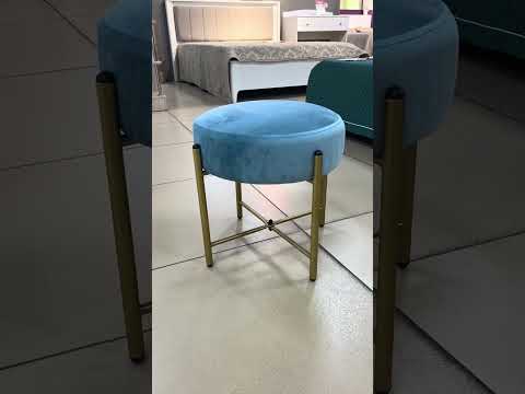 230013 Банкетка SHEFFILTON (SHT-B4) голубая пастель/золото.