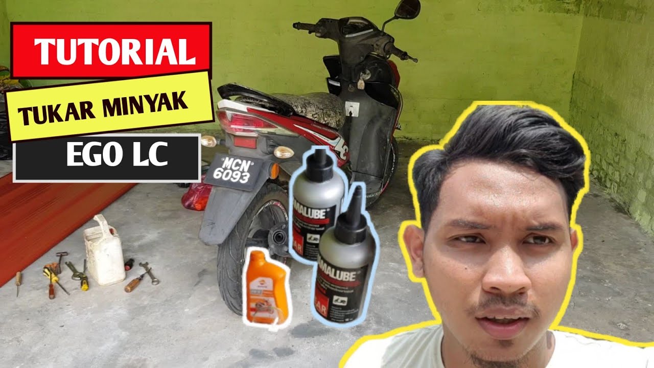 Cara tukar minyak hitam ego lc 125 + cara tukar minyak gear ego lc 125