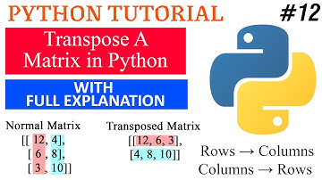 Python Program - Transpose a Matrix | Nested For Loops | Easy Method
