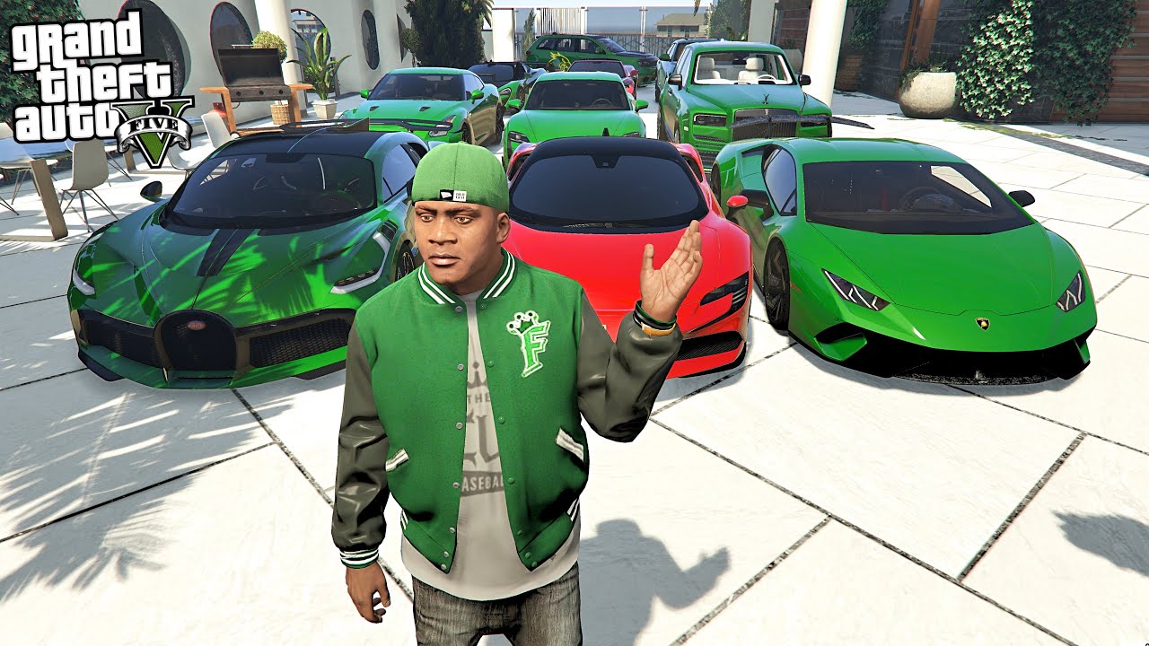 FRANKLIN FULL CAR COLLECTION $20M+ IN GTA 5!!! (GTA 5 Mods) - YouTube