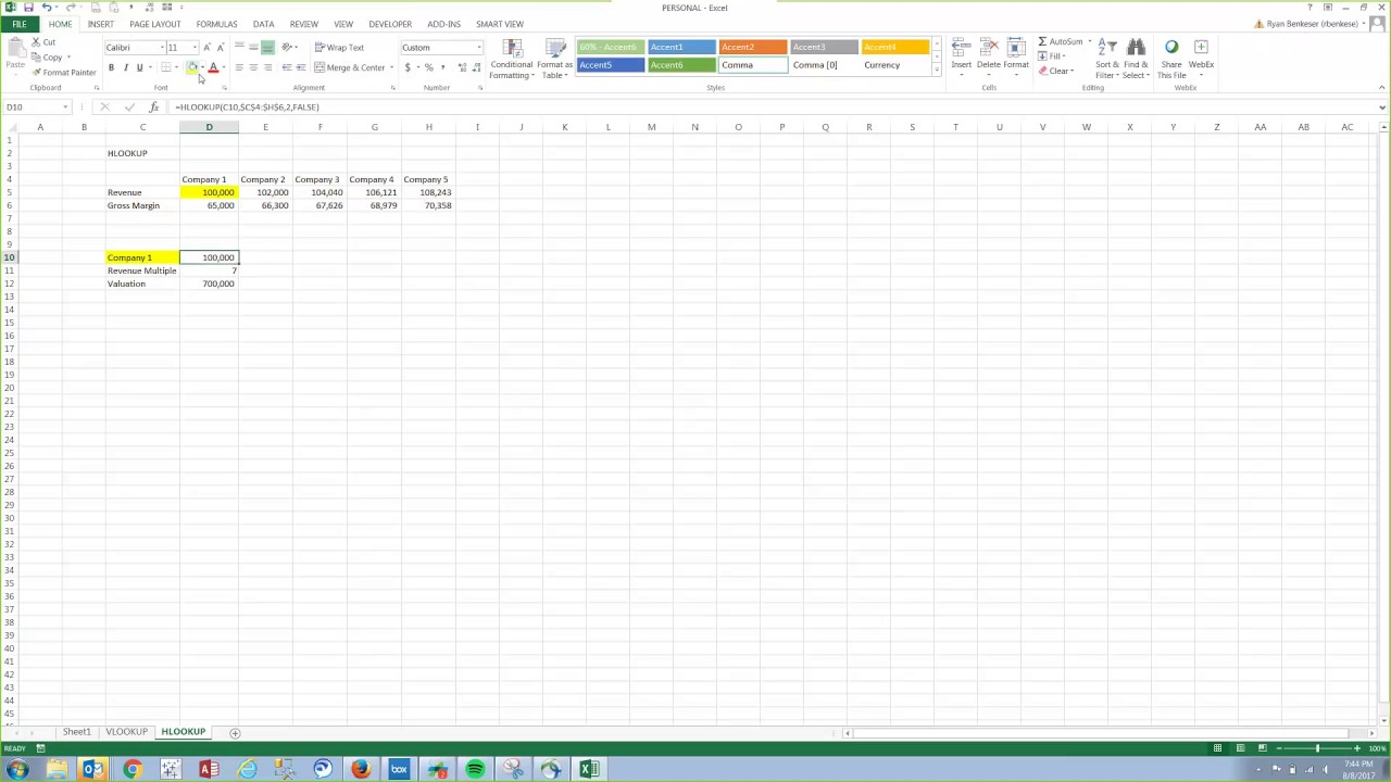 HLOOKUP Excel in 90 Seconds