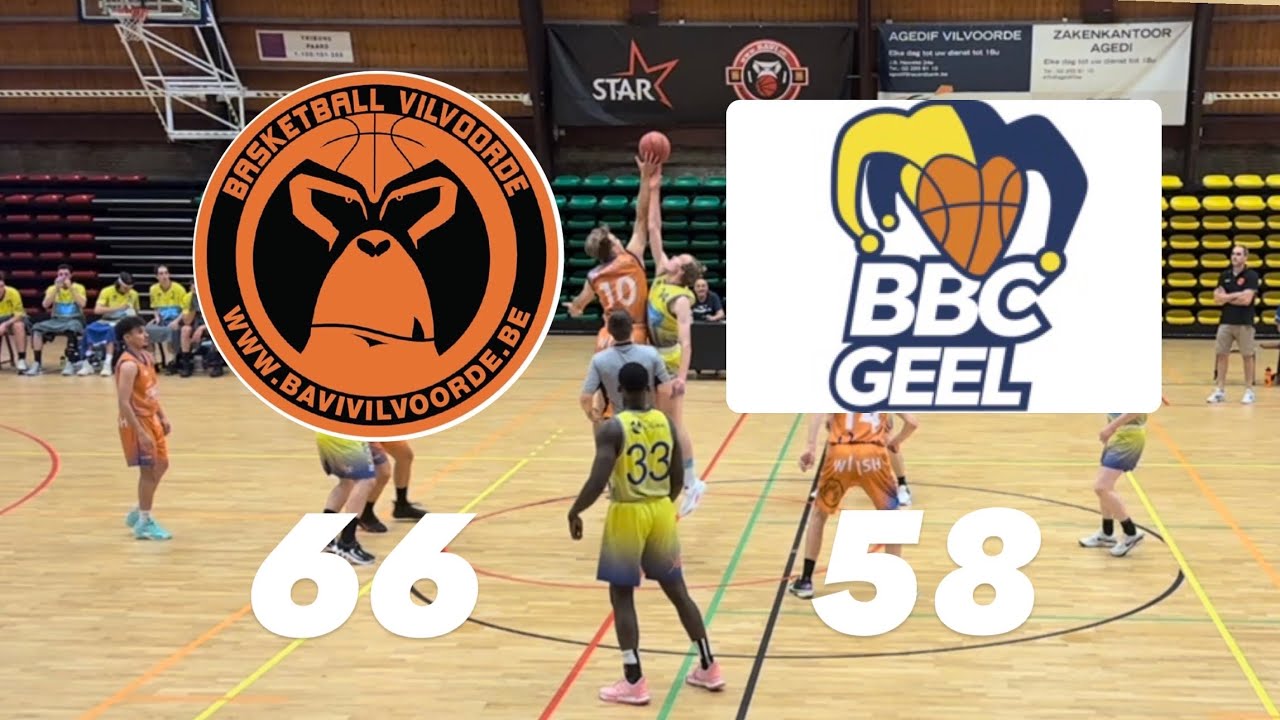 Bavi Vilvoorde B (L2) vs BBC Geel (L1): 66-58 (Beker van Vlaanderen 🏆)
