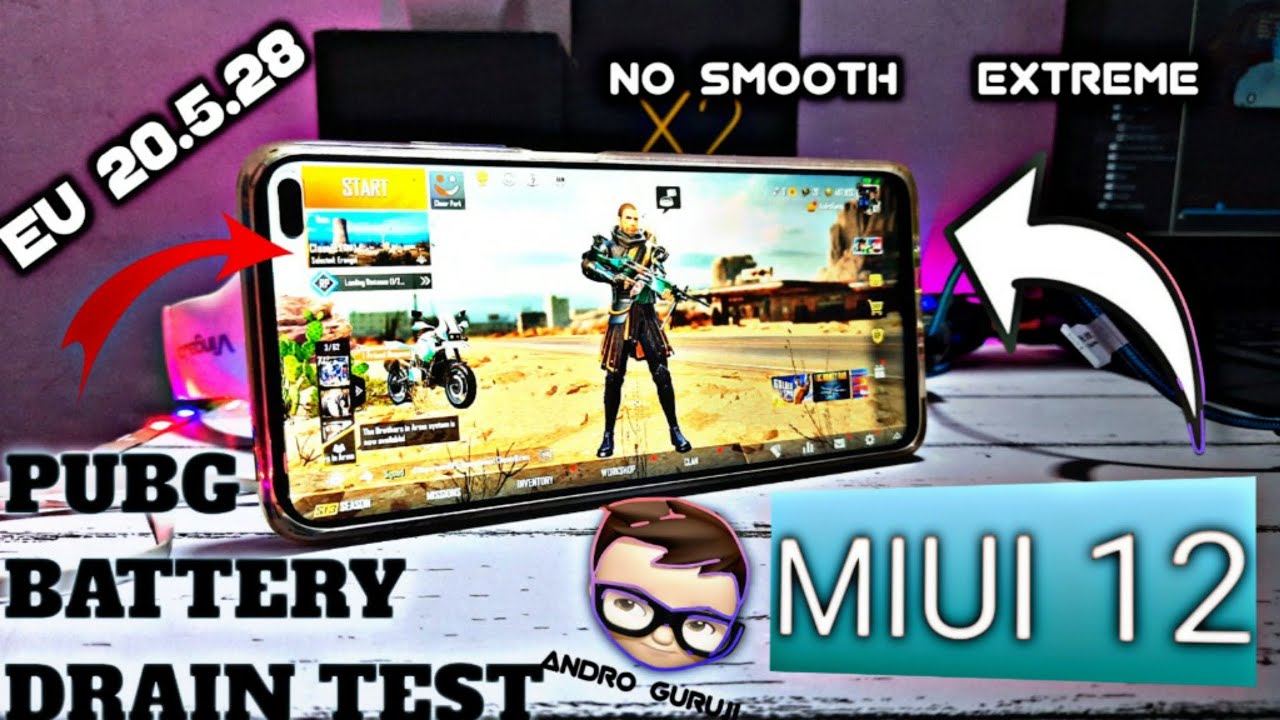 MIUI 12 | PUBG Battery Drain Test | POCO X2 | 20.5.28 Beta | MIUI 12 PUBG Test | Extreme Setting ?