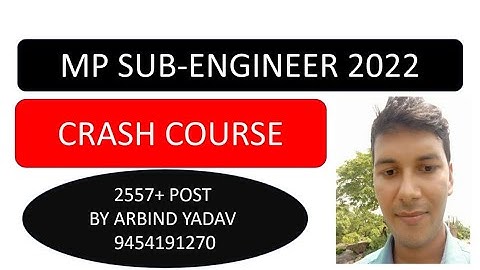 sub Engineer crash course #subengineer #crashcoursesubengineer #mp #mppeb