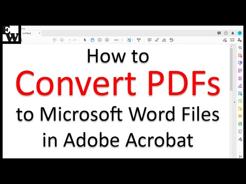 How to Convert PDFs to Microsoft Word Files in Adobe Acrobat