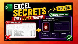 Build an App-Like Excel Dashboard (NO VBA) + 3 Hidden Tricks