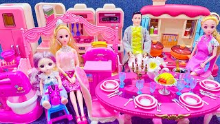12 Minutes Satisfying with Unboxing Barbie Princess Bedroom and Kitchen Playset ASMR | Review Toys