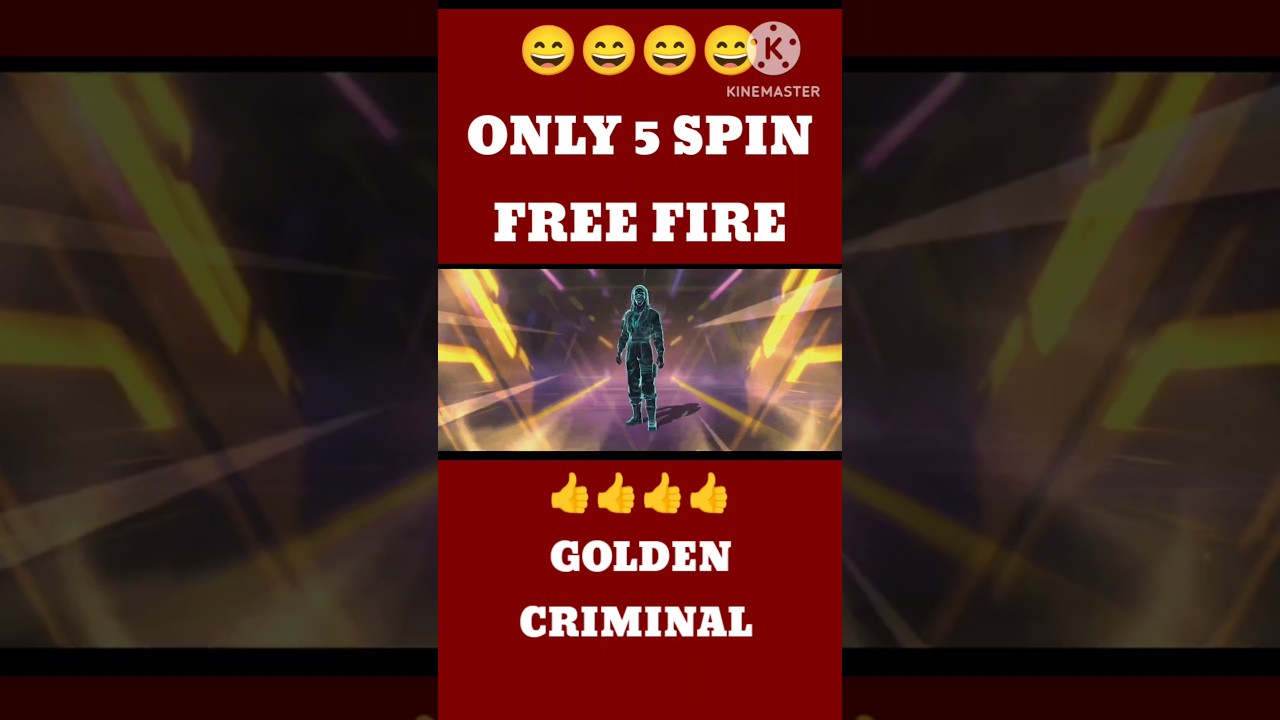 golden criminal bundle | only 5 spin free bundle free fire | 