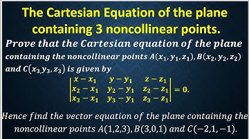 Vector equation of a plane containing three points. #edexcel #foryou #aqamaths #gceal
