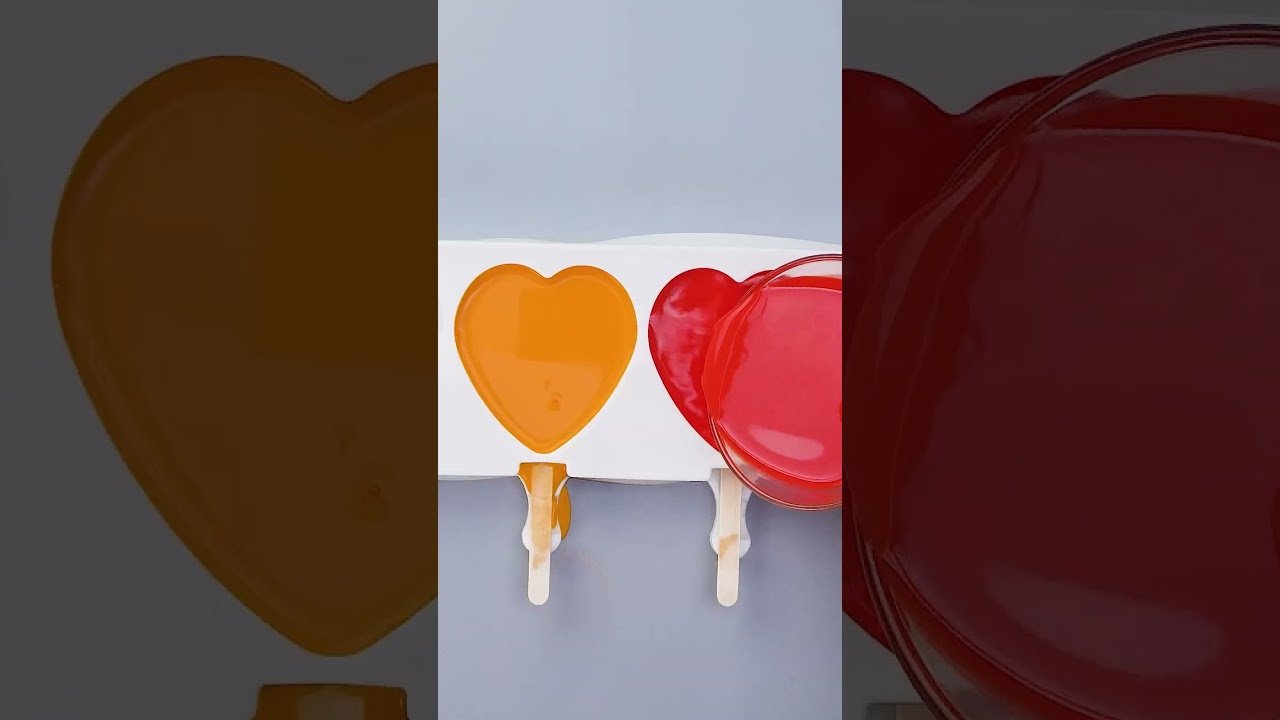 Satisfying Rainbow Heart Cake with Chocolate Drizzle 🍫🌈 