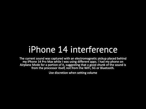 Smartphone Interference: Electromagnetic interference captured as sound from iPhone 14 Pro Max