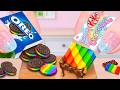 Miniature Rainbow OREO vs KitKat Cake 🍫 Ultimate Mini Rainbow Chocolate Cake Recipe 🌈 Yummy Teeny