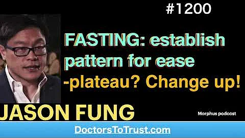 JASON FUNG 6’ |  FASTING: establish pattern for ease -plateau? Change up!