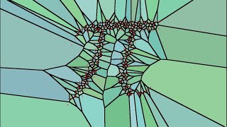 Steve's Generative Art. Geometric 12 - Slices of Voronoi Pi