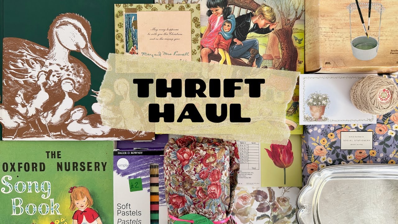 Thrift Store Haul | Junk Journal & Craft Supplies | Vintage Books 05