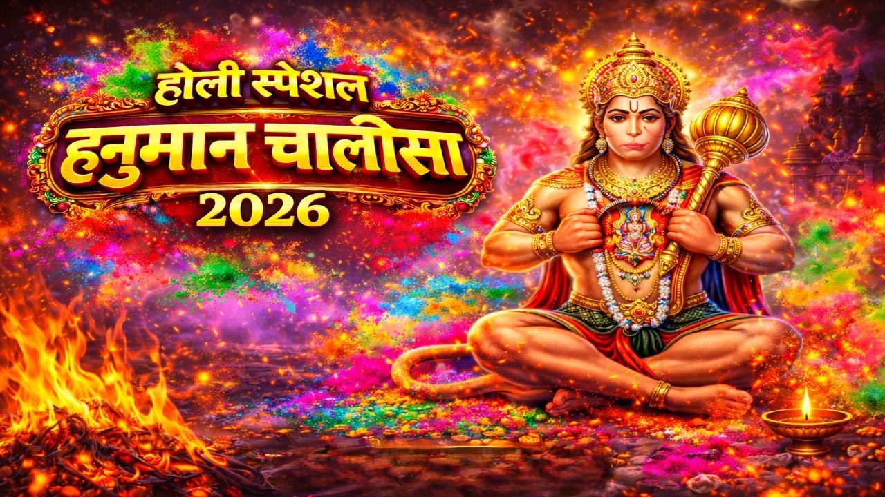 होली स्पेशल हनुमान चालीसा | Holi Special Hanuman Chalisa | रंगों के त्योहार पर बजरंगबली का आशीर्वाद