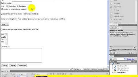 HTML BÁSICO - AULA 37 Formulários Automaticamente Com Dreamweaver