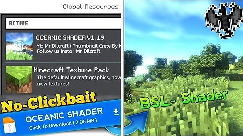 New Bsl Shader (Oceanic Shader) For Minecraft Pe 1.19 || Bsl In Mcpe 1.19