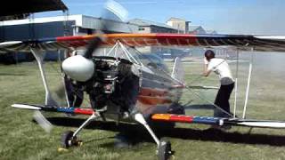 Christen Eagle II Smoking system test
