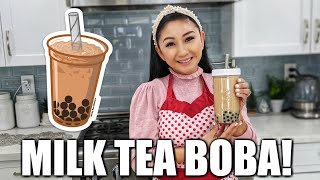 MILK TEA BOBA | HOMEMADE BUBBLE TEA!