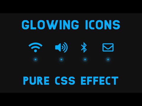 Animated Glowing Icons using HTML & CSS