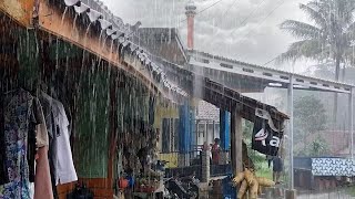 Heavy rain makes you fall asleep in minutes | rain sounds for sleep, ASMR