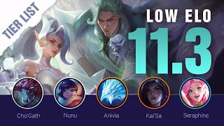 Season 11 LOW ELO LoL Tier List Patch 11.3 by Mobalytics - League of Legends