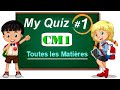 Cm1  toutes les matires quiz 1  test pour un enfant de 9  10 ans  20 questions qcm