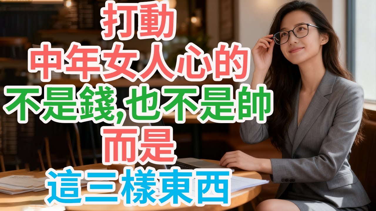 打動中年女人心的，不是錢，也不是帥，而是這三樣東西| #中年女人 #錢 #帥  #語言親密 #被看見 #細節 #身體相契 #節奏感 #被理解 #被需要 # 被在乎 #安全感 #情感連結 #心動 #