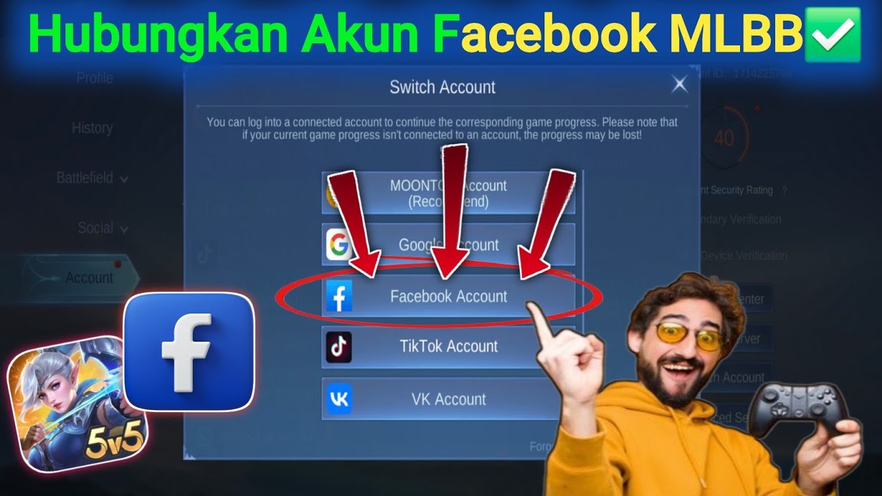 Cara Menghubungkan Akun Facebook ke Mobile Legends (2025) | Hubungkan FB ke MLBB