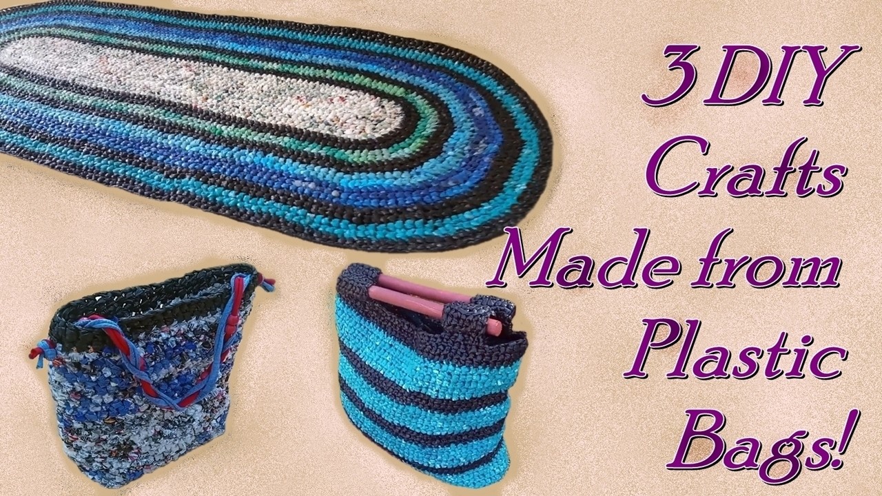 Plastic to Purpose: 3 Easy DIY Crafts Made from Plastic Bags!