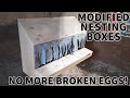 CHICKENS BREAKING EGGS | MADE ROLL AWAY NESTING BOXES.