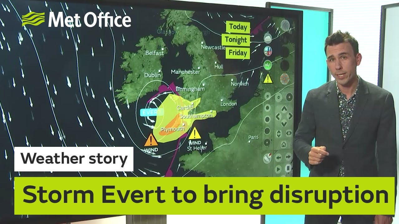 Weather story Storm Evert to bring disruption 29/07/21 YouTube