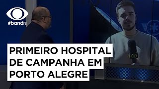 Hospital de campanha atende vítimas das enchentes em Porto Alegre