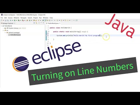 How to turn on line numbers in Eclipse