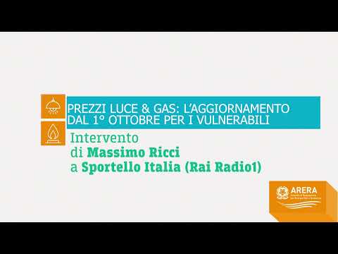 Video Bollette luce&gas: l'aggiornamento al 1° ottobre per i vulnerabili. Massimo Ricci a Sportello Italia