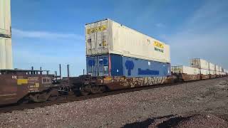 EB BNSF Domestic Intermodal/Port Stack Train In Daggett Ca! #bigbossrailfanner