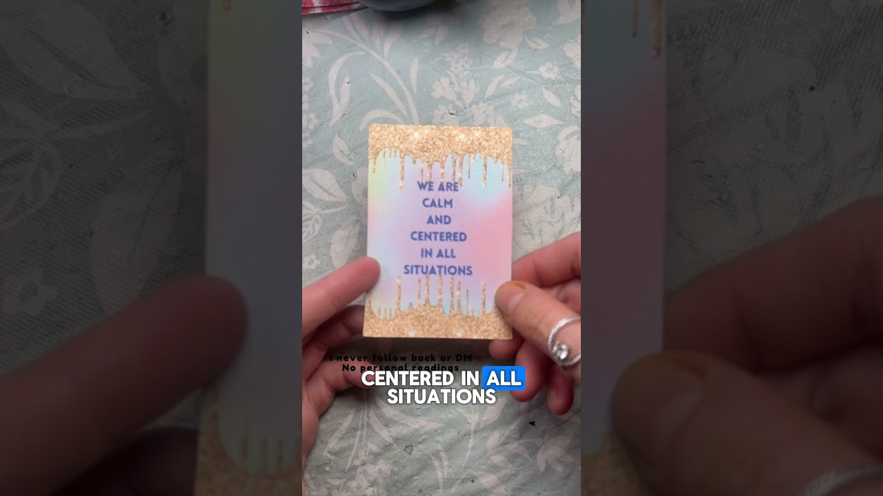 We are calm and centered in all situations