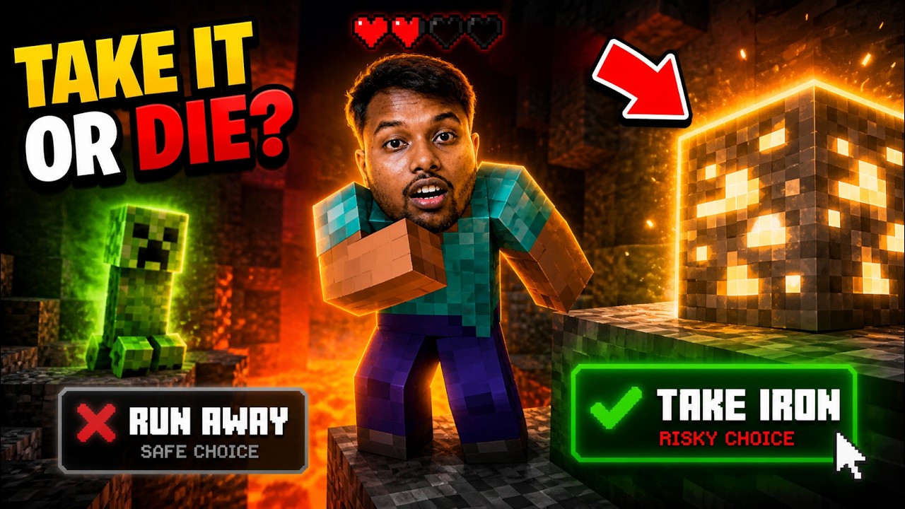 1 HEART… and I Found THIS 😰 | Minecraft survival | Episode 2