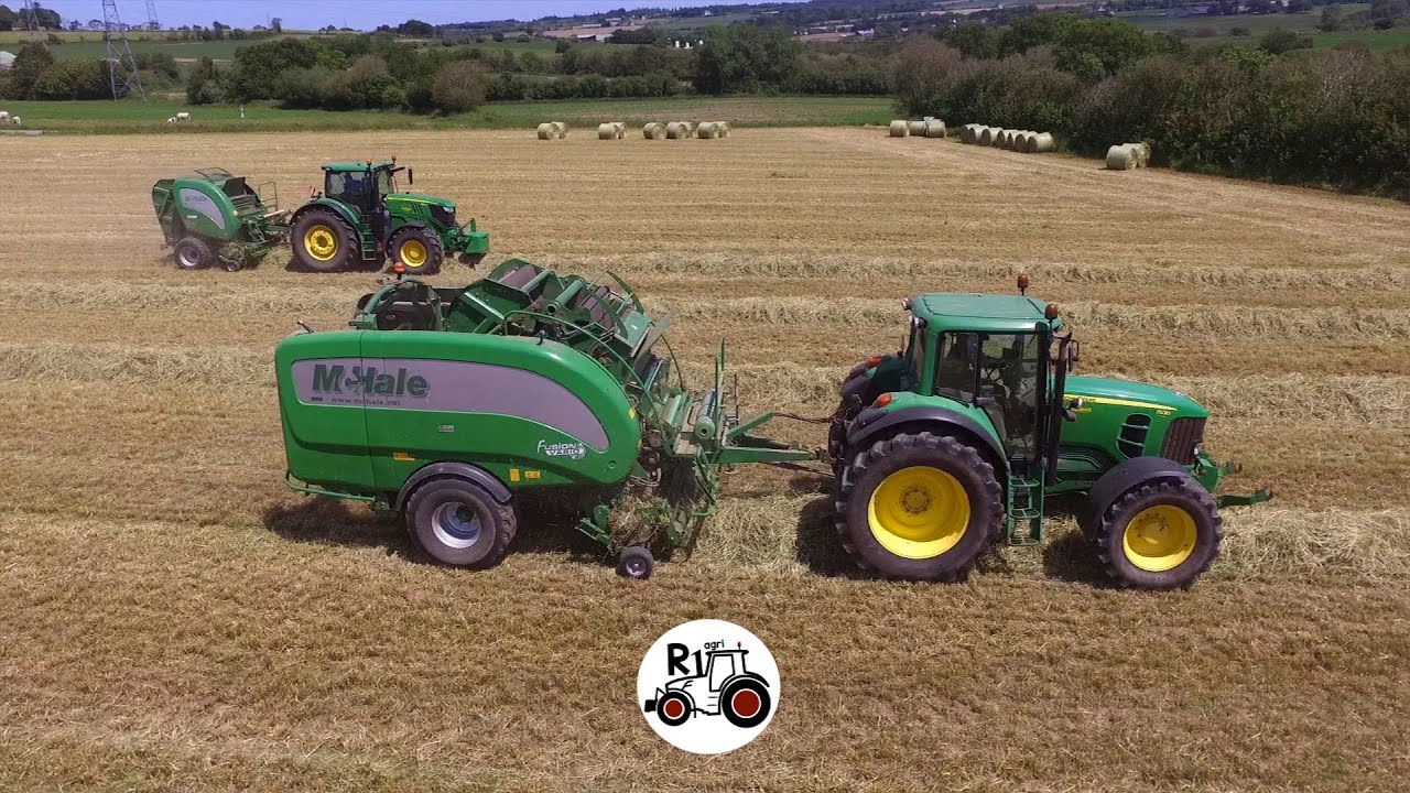 SUIVEZ UNE GROSSE JOURNEE D'ENRUBANNAGE 2021 AVEC UN DUO DE JOHN DEERE / MCHALE 6195 7530 BRETAGNE