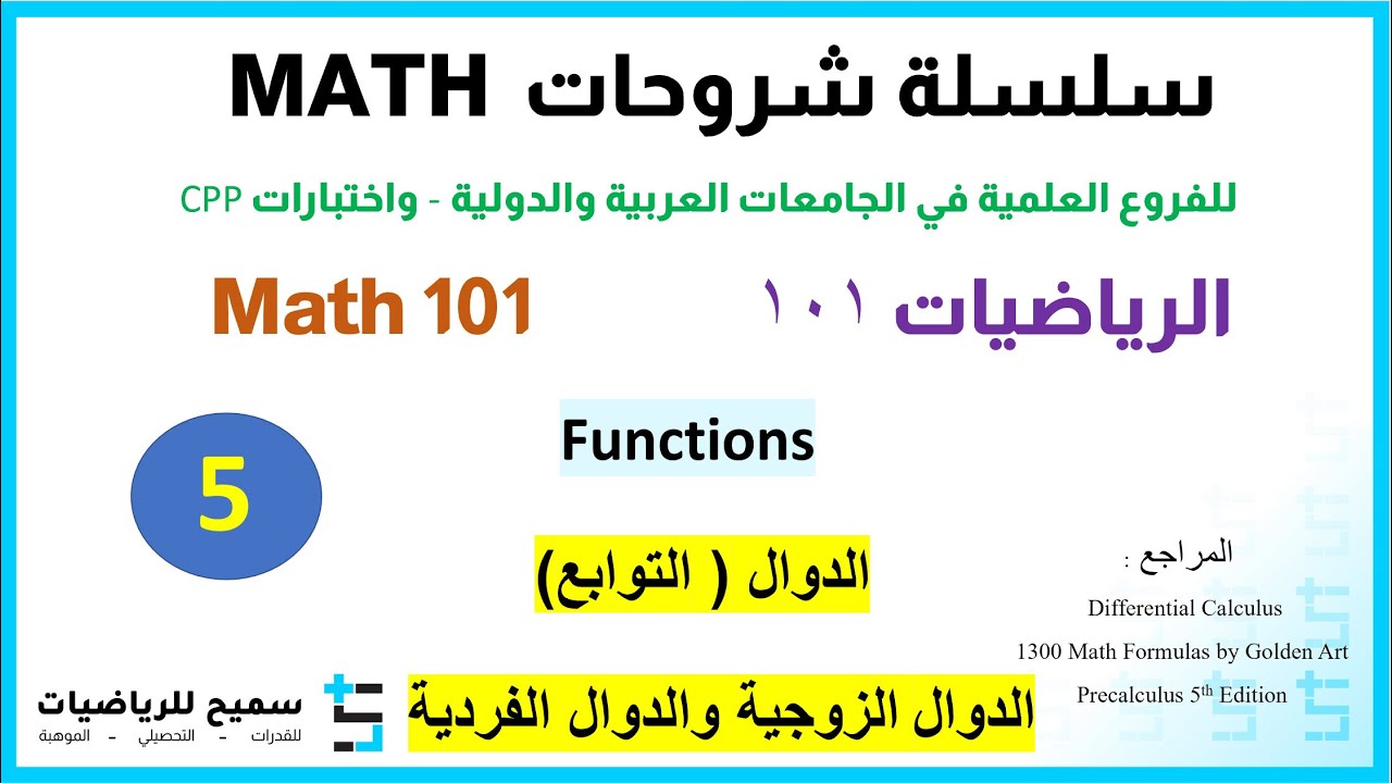 Functions 5   Math 101 even and odd