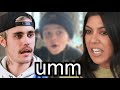 Kourtney kardashian reveals what  justin bieber is reigns father  fans are going off again
