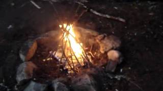 Flint fire starting in the Adirondacks Floodwood Loop